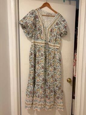 Floral floor length/maxi 100% cotton dress